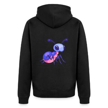 Fourmi mignon heureux kawaii dessin animé Clipart Animal - Veste à capuche bio Premium Unisexe - noir - Dos - Nico (187cm)