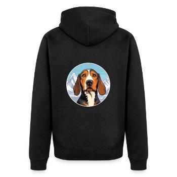 Canarian Warren Hound chien race dessin animé Kawaii Wat - Veste à capuche bio Premium Unisexe - noir - Dos - Nico (187cm)