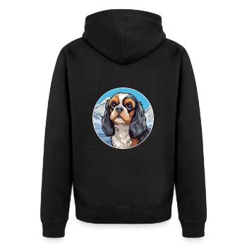 Anglais Jouet Épagneul Chien Race Cartoon Kawaii Eau - Veste à capuche bio Premium Unisexe - noir - Dos - Nico (187cm)