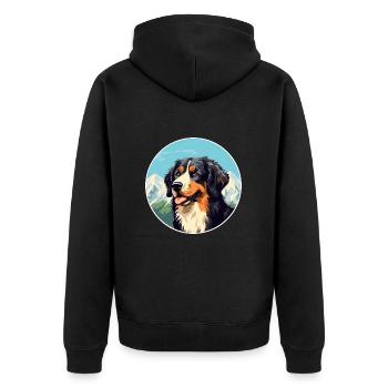 Formose Mountain Dog race Cartoon Kawaii Waterco - Veste à capuche bio Premium Unisexe - noir - Dos - Nico (187cm)