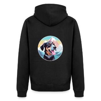 Gascon Saintongeois Chien Race Cartoon Kawaii Eau - Veste à capuche bio Premium Unisexe - noir - Dos - Nico (187cm)