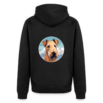 Irish Terrier chien race Cartoon Kawaii aquarelle - Veste à capuche bio Premium Unisexe - noir - Dos - Nico (187cm)