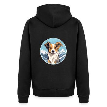 Havenese chien race dessin animé Kawaii aquarelle - Veste à capuche bio Premium Unisexe - noir - Dos - Nico (187cm)
