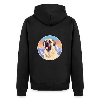 Kangal chien race dessin animé Kawaii aquarelle - Veste à capuche bio Premium Unisexe - noir - Dos - Nico (187cm)