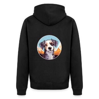 Majorque Ratter chien race dessin animé Kawaii aquarelle - Veste à capuche bio Premium Unisexe - noir - Dos - Nico (187cm)