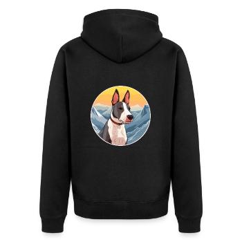 Miniature Bull Terrier chien race Cartoon Kawaii Wa - Veste à capuche bio Premium Unisexe - noir - Dos - Nico (187cm)