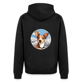 Miniature Fox Terrier chien race Cartoon Kawaii Wat - Veste à capuche bio Premium Unisexe - noir - Dos - Nico (187cm)