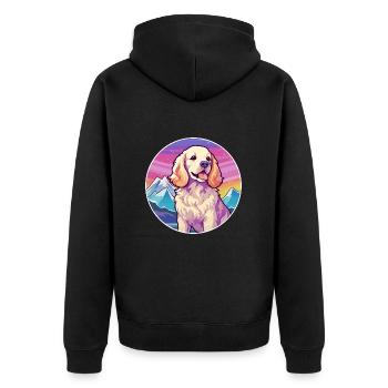 American Cocker Spaniel chien race Cartoon Kawaii W - Veste à capuche bio Premium Unisexe - noir - Dos - Nico (187cm)
