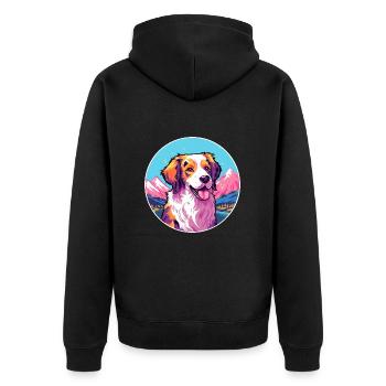 Danois Suédois Farmdog Race Cartoon Kawaii Wa - Veste à capuche bio Premium Unisexe - noir - Dos - Nico (187cm)