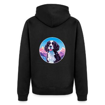 Stabyhoun Stabij Chien Race Cartoon Kawaii Watercol - Veste à capuche bio Premium Unisexe - noir - Dos - Nico (187cm)