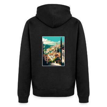 Grenade Espagne Vintage voyage affiche WPA Souvenir - Veste à capuche bio Premium Unisexe - noir - Dos - Nico (187cm)