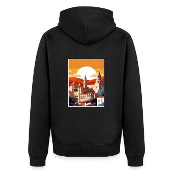 Toledo Spain Vintage Travel Poster WPA Souvenir - Unisex Premium Organic Zip Hoodie - black - Back - Nico (187cm)