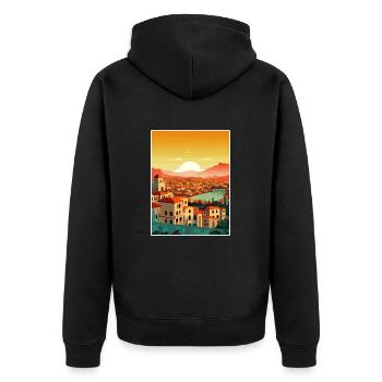 Grenade Espagne Vintage voyage affiche WPA Souvenir - Veste à capuche bio Premium Unisexe - noir - Dos - Nico (187cm)