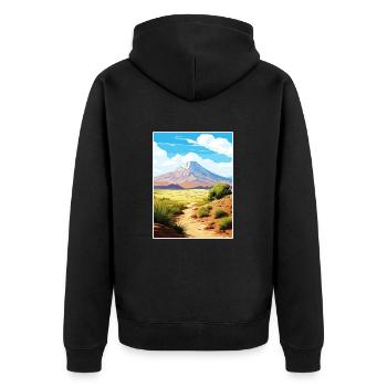 Parc national du Teide Espagne Affiche de voyage vintage - Veste à capuche bio Premium Unisexe - noir - Dos - Nico (187cm)