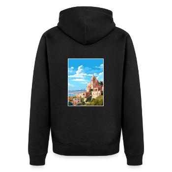 Alicante Espagne Vintage voyage affiche WPA Souvenir - Veste à capuche bio Premium Unisexe - noir - Dos - Nico (187cm)