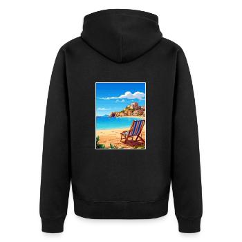 Sicile Italie Décoration Vintage Voyage Affiche WPA - Veste à capuche bio Premium Unisexe - noir - Dos - Nico (187cm)