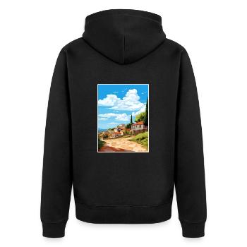 Monsanto Portugal Vintage Voyage Poster Souvenir - Veste à capuche bio Premium Unisexe - noir - Dos - Nico (187cm)
