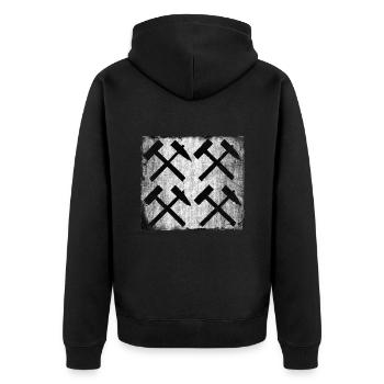 Maillet et cadeau d’exploitation minière de fer - Veste à capuche bio Premium Unisexe - noir - Dos - Nico (187cm)