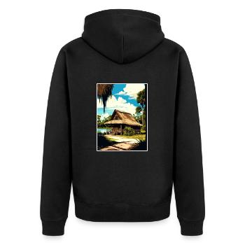 De Leon Springs State Park Floride affiche de voyage - Veste à capuche bio Premium Unisexe - noir - Dos - Nico (187cm)