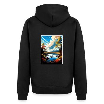 Fool Hollow Lake Arizona Vintage Travel Poster WPA - Veste à capuche bio Premium Unisexe - noir - Dos - Nico (187cm)