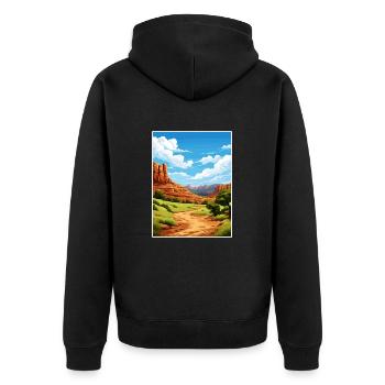 East Canyon State Park Utah Affiche de voyage Vintage - Veste à capuche bio Premium Unisexe - noir - Dos - Nico (187cm)