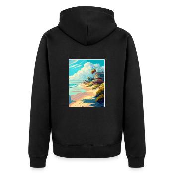Affiche de voyage Vintage de Salt Creek Beach en Californie - Veste à capuche bio Premium Unisexe - noir - Dos - Nico (187cm)