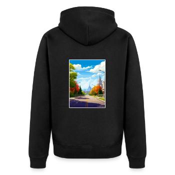 Salt Lake Utah Vintage voyage affiche WPA Souvenir - Veste à capuche bio Premium Unisexe - noir - Dos - Nico (187cm)