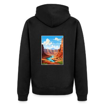 Vernal Utah affiches Vintage voyage affiche Souvenir - Veste à capuche bio Premium Unisexe - noir - Dos - Nico (187cm)
