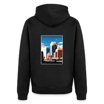 Glendale Arizona Vintage voyage affiche Souvenir - Veste à capuche bio Premium Unisexe - noir - Dos - Nico (187cm)