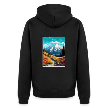 Mont Baldy Texas Vintage voyage affiche Souvenir - Veste à capuche bio Premium Unisexe - noir - Dos - Nico (187cm)