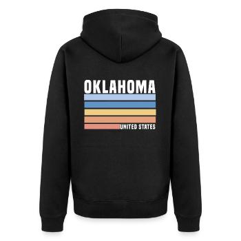Oklahoma - Veste à capuche bio Premium Unisexe - noir - Dos - Nico (187cm)