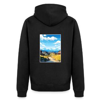 Bethel Alaska Vintage Travel Poster WPA Souvenir - Unisex Premium Organic Zip Hoodie - black - Back - Nico (187cm)