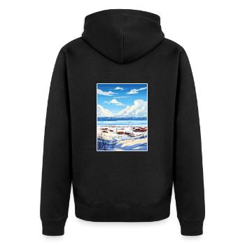 Kotzebue Alaska Vintage Travel Poster WPA Souvenir - Unisex Premium Organic Zip Hoodie - black - Back - Nico (187cm)
