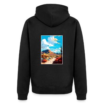 Vallée d’Oro Arizona Vintage voyage affiche Souvenir - Veste à capuche bio Premium Unisexe - noir - Dos - Nico (187cm)