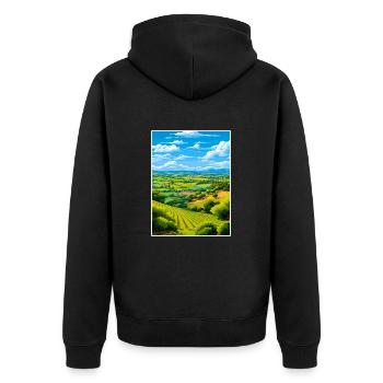 Adelaide Hills Australien Vintage Reiseposter WPA - Unisex Premium Bio Zip Hoodie - Schwarz - Hinten - Nico (187cm)