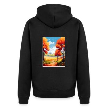 Adelaide Hills Australien Vintage Reiseposter WPA - Unisex Premium Bio Zip Hoodie - Schwarz - Hinten - Nico (187cm)