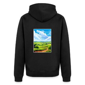 Barossa Valley Australie Vintage voyage affiche WPA - Veste à capuche bio Premium Unisexe - noir - Dos - Nico (187cm)