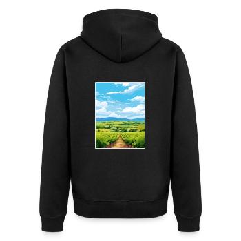 Yarra Valley Australie Vintage voyage affiche WPA - Veste à capuche bio Premium Unisexe - noir - Dos - Nico (187cm)
