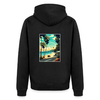 Port Douglas Australia Vintage Travel Poster WPA - Unisex Premium Organic Zip Hoodie - black - Back - Nico (187cm)