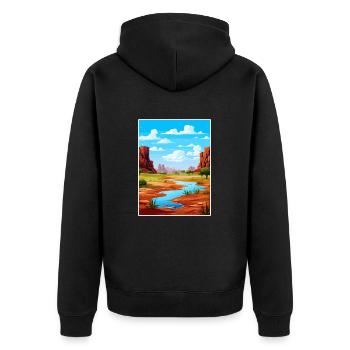 Das Kimberley Australia Vintage Reiseposter WPA - Unisex Premium Bio Zip Hoodie - Schwarz - Hinten - Nico (187cm)