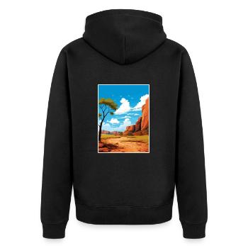 Le Kimberley Australie Vintage voyage affiche WPA - Veste à capuche bio Premium Unisexe - noir - Dos - Nico (187cm)