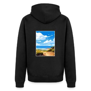 Cape Le Grand National Park Australia Souvenir - Unisex Premium Organic Zip Hoodie - black - Back - Nico (187cm)