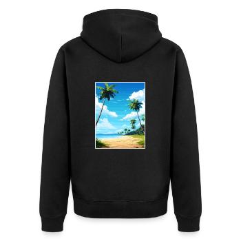 Parc national de l’île Cocos Costa Rica Souvenir - Veste à capuche bio Premium Unisexe - noir - Dos - Nico (187cm)