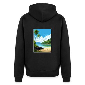 Parc national de l’île Cocos Costa Rica Souvenir - Veste à capuche bio Premium Unisexe - noir - Dos - Nico (187cm)