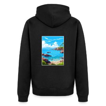 Parc marin national de Las Baulas, Costa Rica Voyage - Veste à capuche bio Premium Unisexe - noir - Dos - Nico (187cm)
