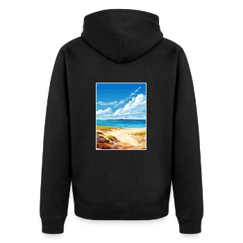 Parc marin de Ningaloo Vintage voyage affiche WPA Art - Veste à capuche bio Premium Unisexe - noir - Dos - Nico (187cm)