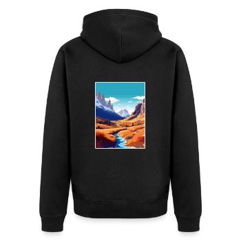 San Juan Argentina Vintage Travel Poster Souvenir - Unisex Premium Organic Zip Hoodie - black - Back - Nico (187cm)