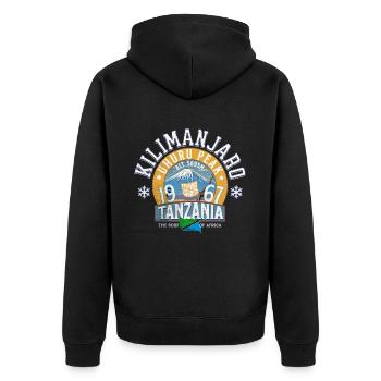Kilimanjaro Uhuru peak Tanzania - Veste à capuche bio Premium Unisexe - noir - Dos - Nico (187cm)