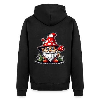 Mignon champignon lutin - Veste à capuche bio Premium Unisexe - noir - Dos - Nico (187cm)