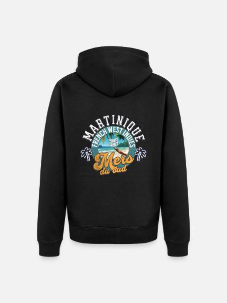Südsee Martinique - Unisex Premium Bio Zip Hoodie - Schwarz